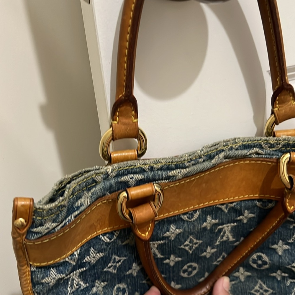 Louis Vuitton Denim Sac Plat Bag-EUC - Picture 10 of 16